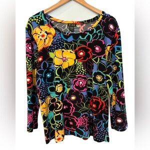 Vintage ELCC Y2K Floral Popover Top Size XL